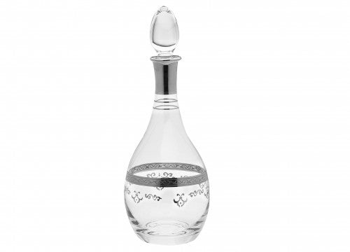 Wine Bottle W/Rich Silver Design