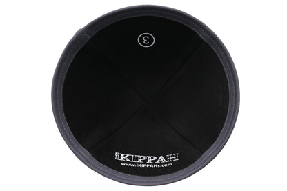iKippah Navy Velvet W/ Gray Rim