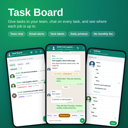 Task Board — Team Tasks and Chat