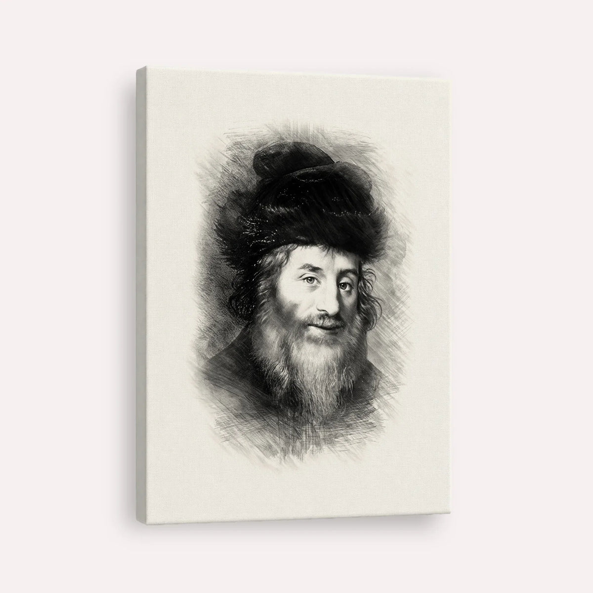 Chatam Sofer – Black & White – Canvas Vertical | Jewish Wall Art, Gedolim Pictures