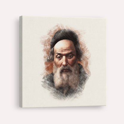 Chofetz Chaim – Canvas Square | Jewish Wall Art, Gedolim Pictures