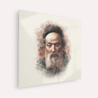 Chofetz Chaim – Acrylic Glass Square | Jewish Wall Art, Gedolim Pictures