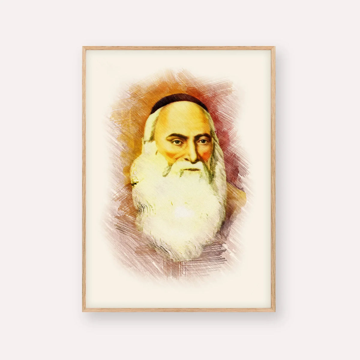 Don Isaac Abarbanel – Wood Frame Vertical | Jewish Wall Art, Gedolim Pictures