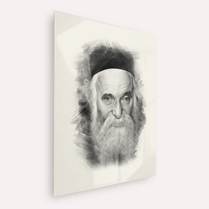 Rabbi Aharon Kotler – Acrylic Glass Vertical | Jewish Wall Art, Gedolim Pictures