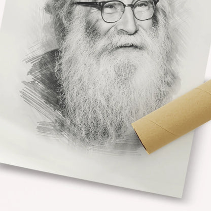 Rabbi Aryeh Levin – Black & White – Fine Art Print | Jewish Wall Art, Gedolim Pictures