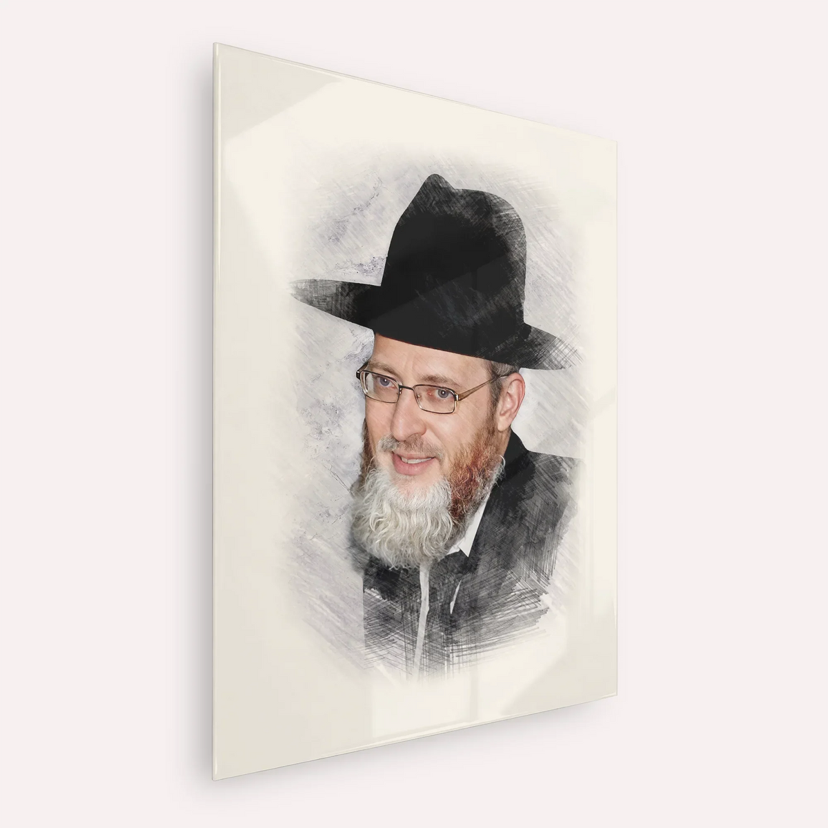 Rabbi Asher Arieli – Acrylic Glass Vertical | Jewish Wall Art, Gedolim Pictures