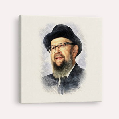Rabbi Avigdor Miller – Canvas Square | Jewish Wall Art, Gedolim Pictures