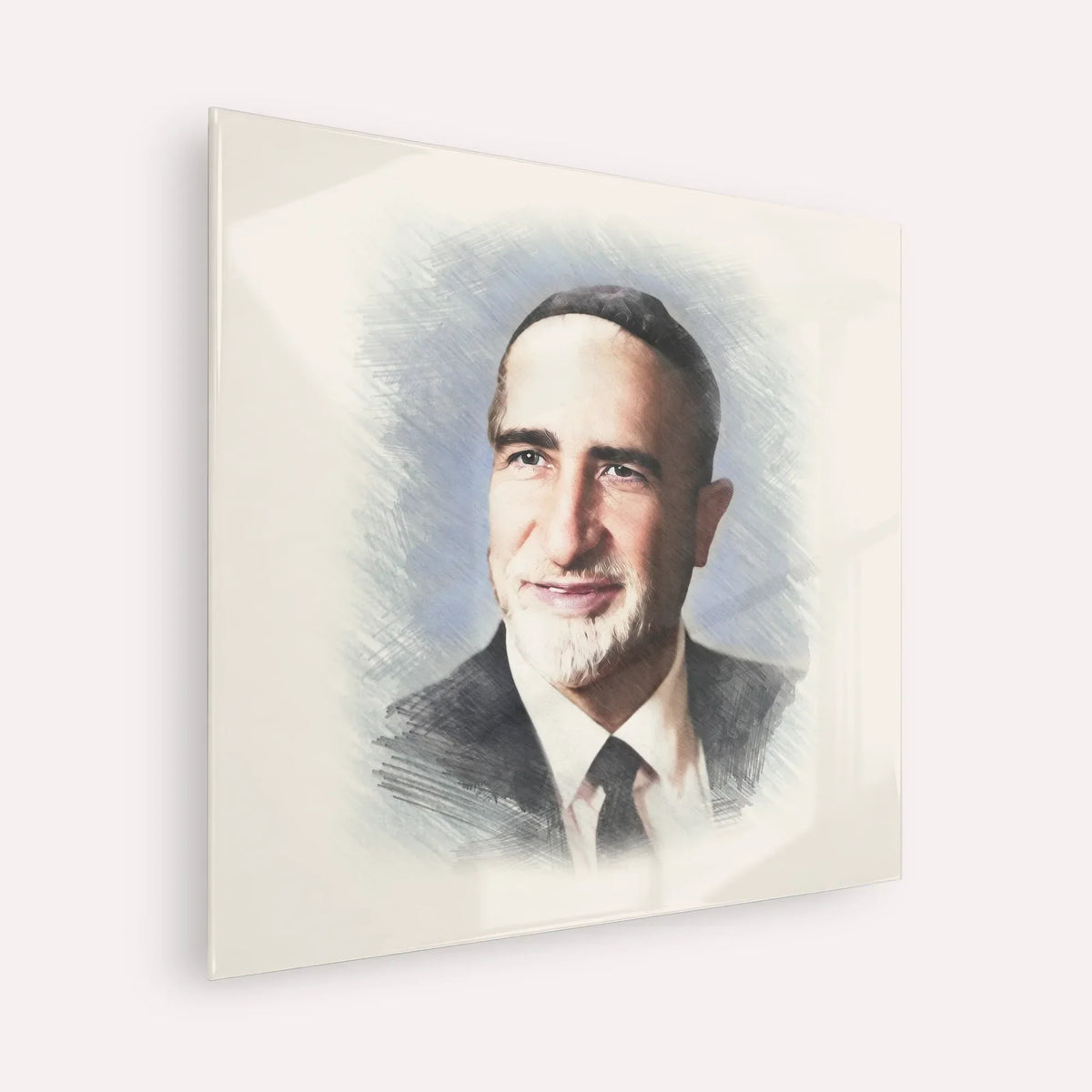 Rabbi Baruch Ben Haim – Acrylic Glass Square | Jewish Wall Art, Gedolim Pictures