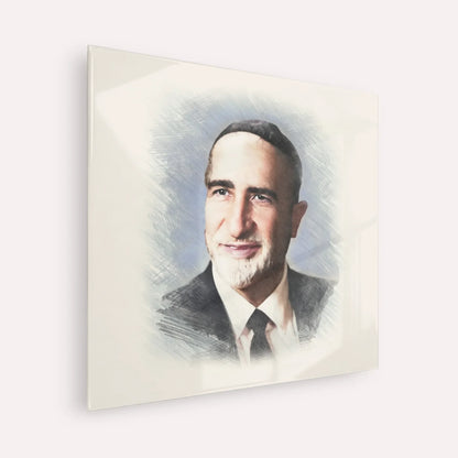 Rabbi Baruch Ben Haim – Acrylic Glass Square | Jewish Wall Art, Gedolim Pictures
