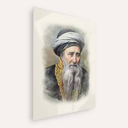 Rabbi Chaim Palagi – Acrylic Glass Vertical | Jewish Wall Art, Gedolim Pictures