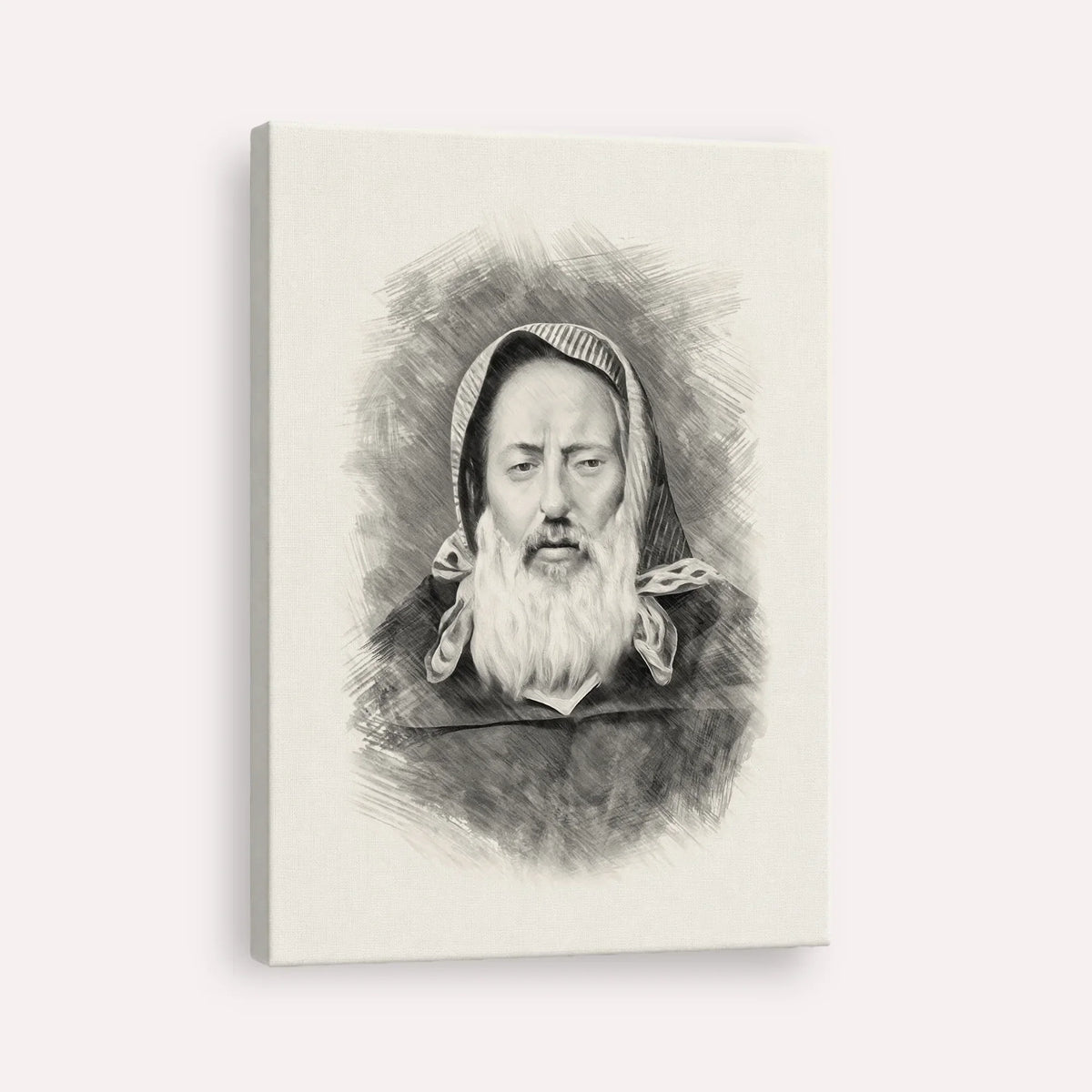 Rabbi Chaim Pinto – Black & White – Canvas Vertical | Jewish Wall Art, Gedolim Pictures