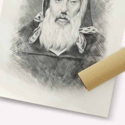 Rabbi Chaim Pinto – Black & White – Fine Art Print | Jewish Wall Art, Gedolim Pictures