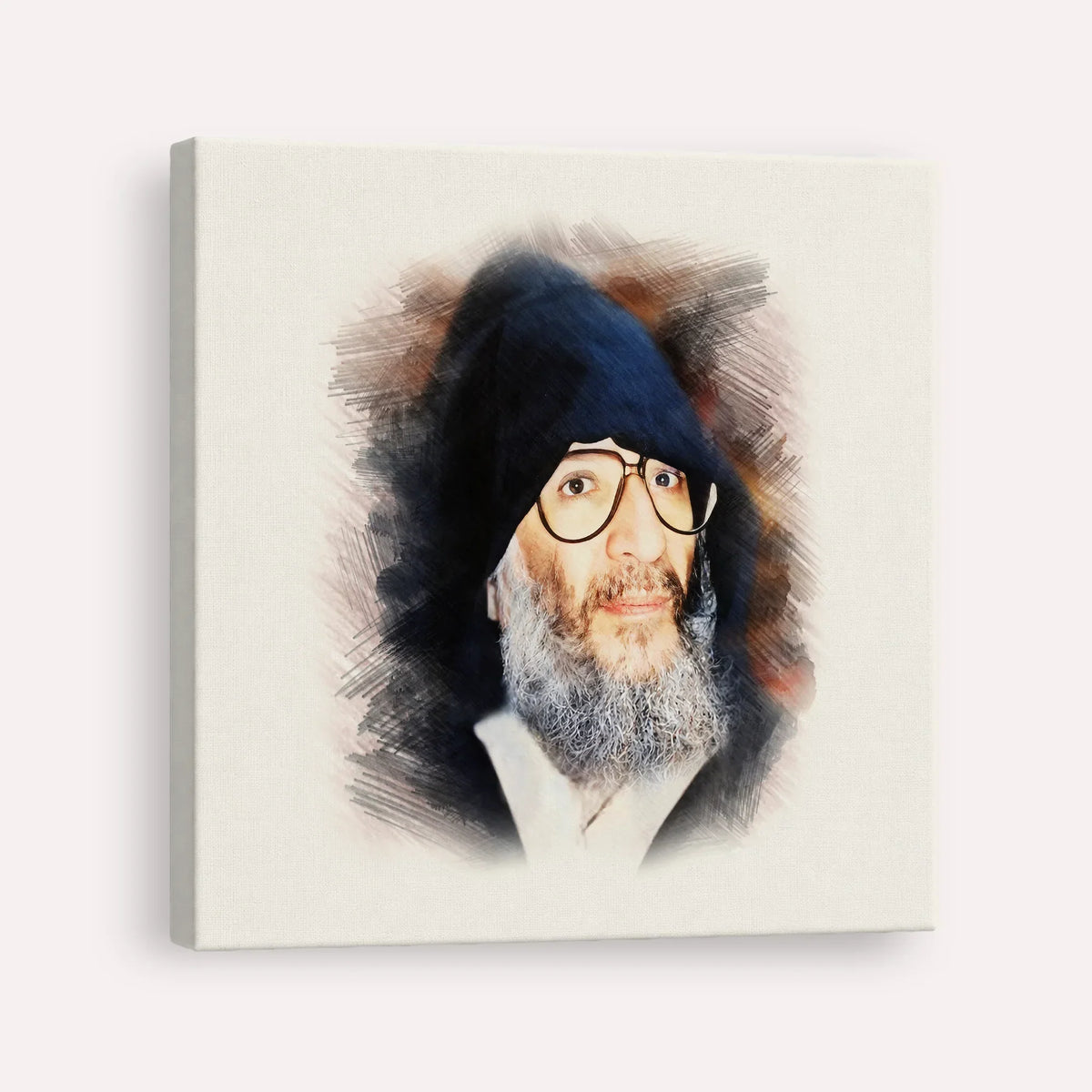 Rabbi Elazar Abuhatzeira (Baba Elazar) – Canvas Square | Jewish Wall Art, Gedolim Pictures