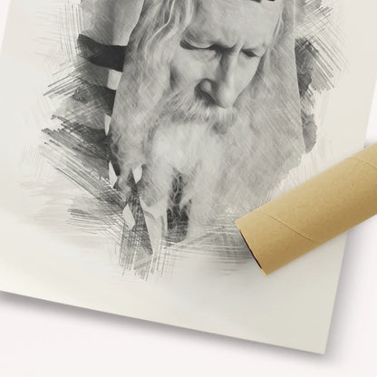 Rabbi Eliezer Berland – Black & White – Fine Art Print | Jewish Wall Art, Gedolim Pictures