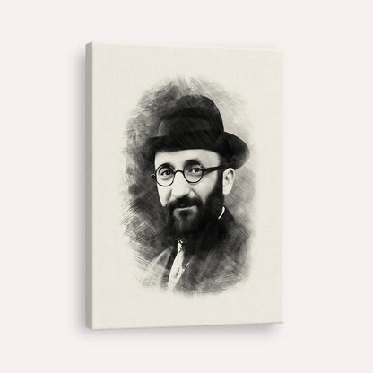 Rabbi Eliyahu Eliezer Dessler – Black & White – Canvas Vertical | Jewish Wall Art, Gedolim Pictures