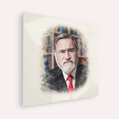 Rabbi Jonathan Sacks – Acrylic Glass Square | Jewish Wall Art, Gedolim Pictures
