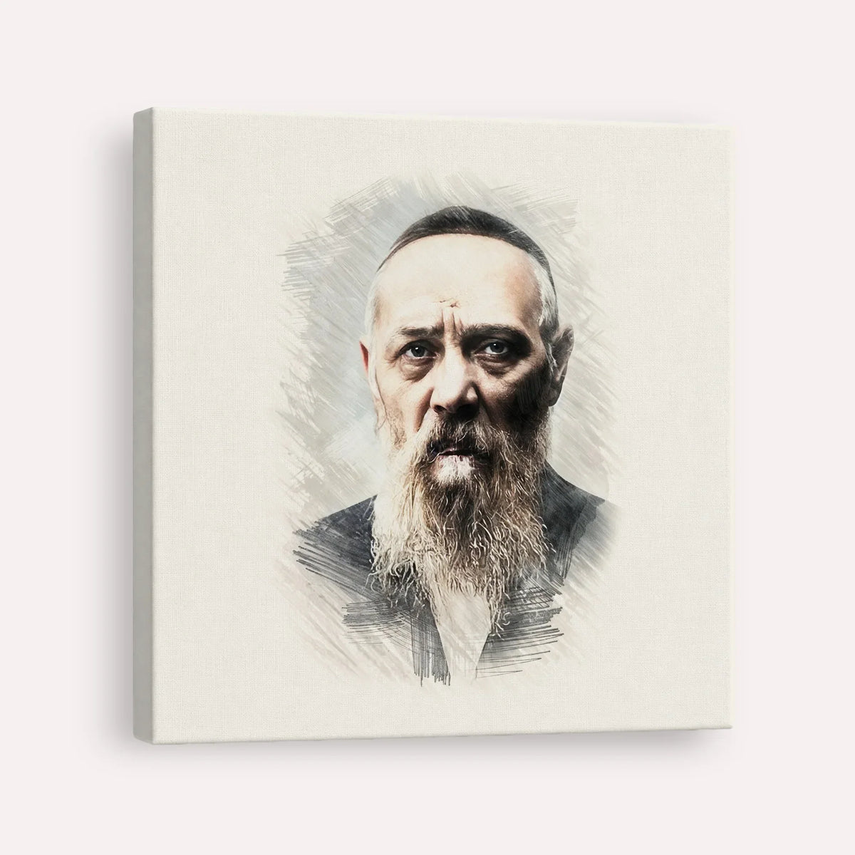 Rabbi Levi Yitzchak Schneerson – Canvas Square | Jewish Wall Art, Gedolim Pictures