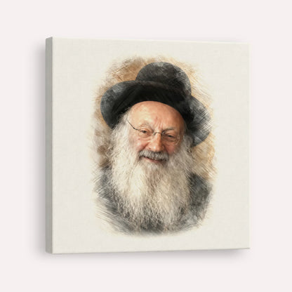 Rabbi Matisyahu Salomon – Canvas Square | Jewish Wall Art, Gedolim Pictures