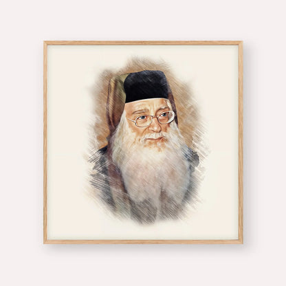 Rabbi Meir Abuhatzeira (Baba Meir) – Wood Frame Square | Jewish Wall Art, Gedolim Pictures