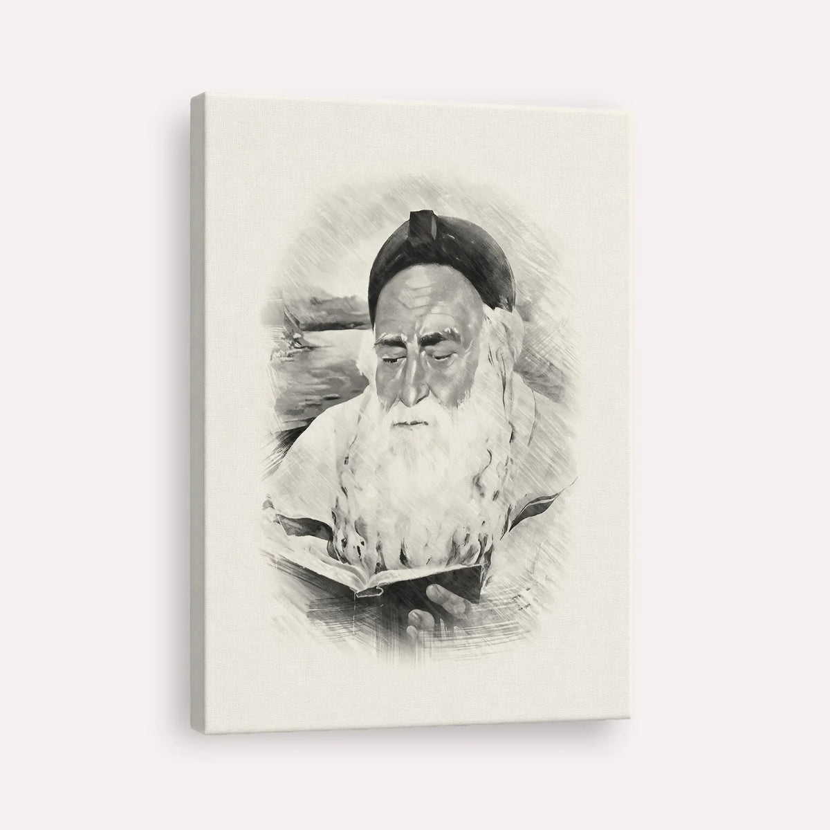 Rabbi Meir Baal Hanes – Black & White – Canvas Vertical | Jewish Wall Art, Gedolim Pictures