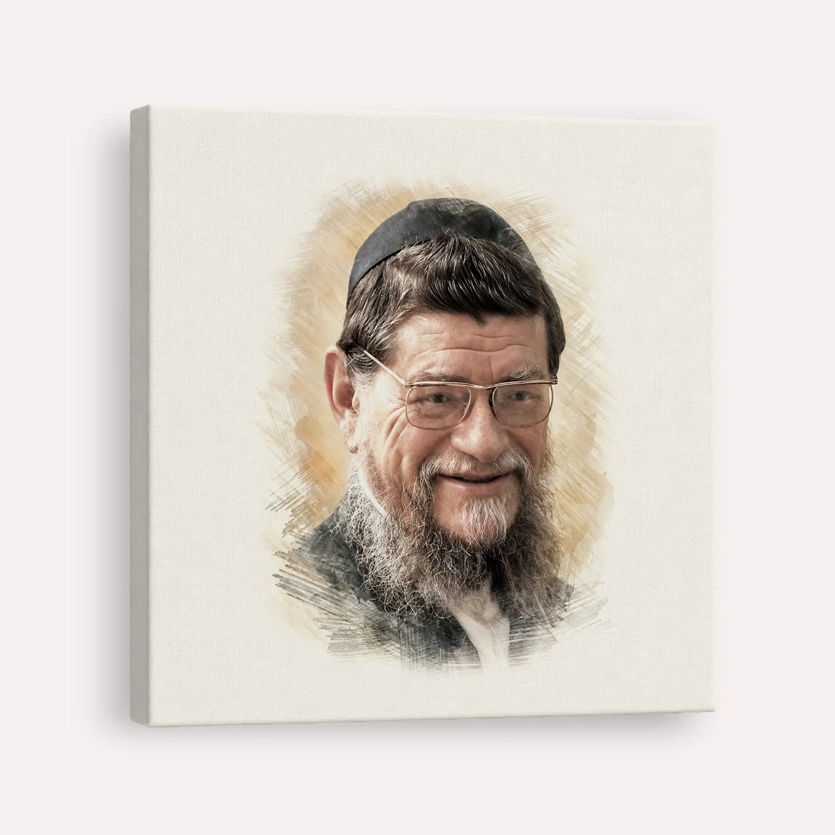 Rabbi Mordechai Gifter – Canvas Square | Jewish Wall Art, Gedolim Pictures