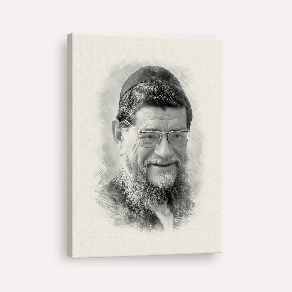 Rabbi Mordechai Gifter – Black & White – Canvas Vertical | Jewish Wall Art, Gedolim Pictures