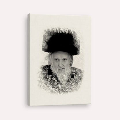 Rabbi Moshe Sternbuch – Black & White – Canvas Vertical | Jewish Wall Art, Gedolim Pictures
