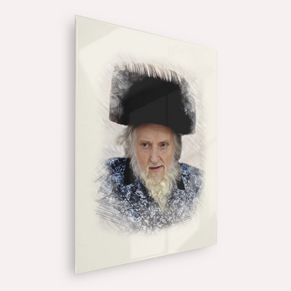Rabbi Moshe Sternbuch – Acrylic Glass Vertical | Jewish Wall Art, Gedolim Pictures
