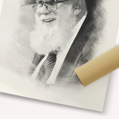 Rabbi Noah Weinberg – Black & White – Fine Art Print | Jewish Wall Art, Gedolim Pictures