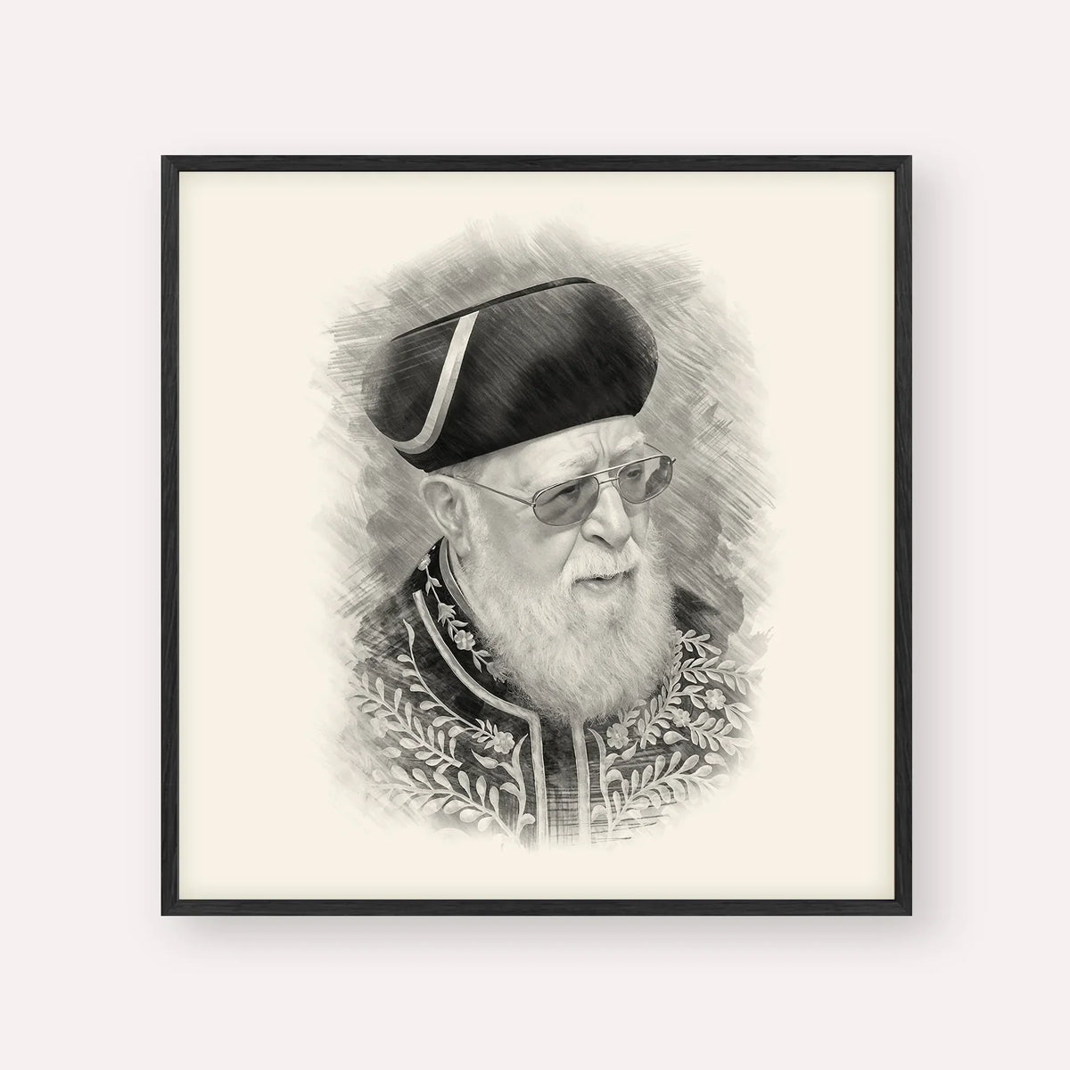 Rabbi Ovadia Yosef – Black & White