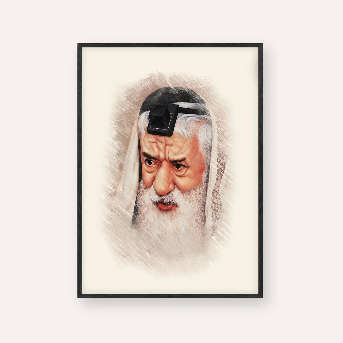 Rabbi Pinchas Hirschprung – Black Frame Vertical | Jewish Wall Art, Gedolim Pictures