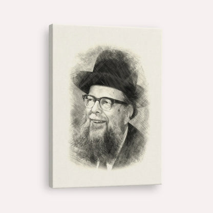 Rabbi Shlomo Wolbe – Black & White – Canvas Vertical | Jewish Wall Art, Gedolim Pictures
