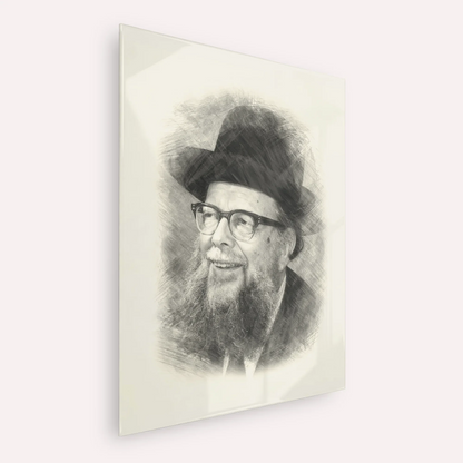 Rabbi Shlomo Wolbe – Black & White – Acrylic Glass Vertical | Jewish Wall Art, Gedolim Pictures