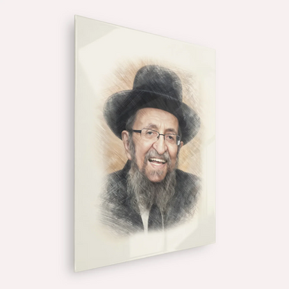 Rabbi Shmuel Kamenetsky – Acrylic Glass Vertical | Jewish Wall Art, Gedolim Pictures