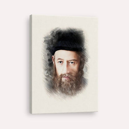 Rabbi Sholom Dovber Schneersohn – Canvas Vertical | Jewish Wall Art, Gedolim Pictures