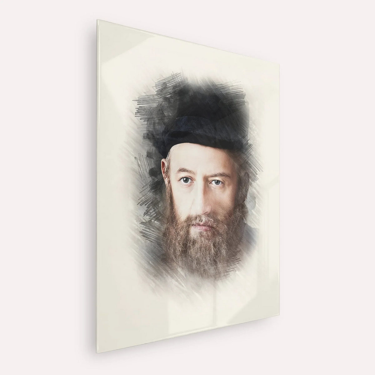 Rabbi Sholom Dovber Schneersohn – Acrylic Glass Vertical | Jewish Wall Art, Gedolim Pictures