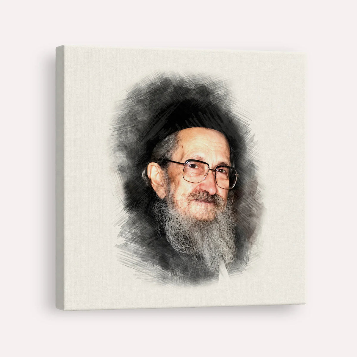 Rabbi Sholom Noach Berezovsky - Nesivos Shalom – Canvas Square | Jewish Wall Art, Gedolim Pictures
