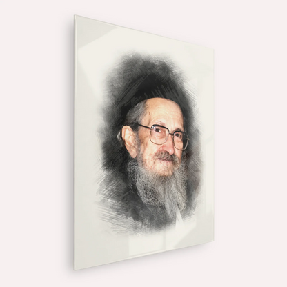 Rabbi Sholom Noach Berezovsky - Nesivos Shalom – Acrylic Glass Vertical | Jewish Wall Art, Gedolim Pictures