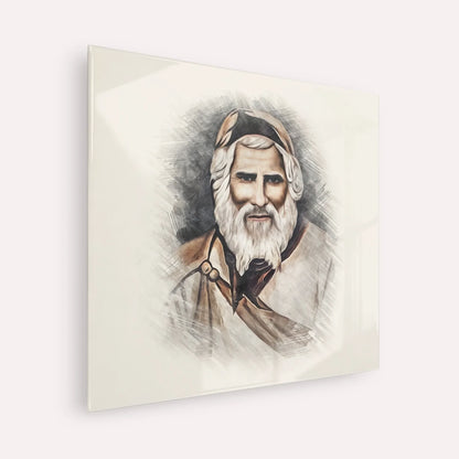 Rabbi Yaakob Abuhatzeira – Acrylic Glass Square | Jewish Wall Art, Gedolim Pictures