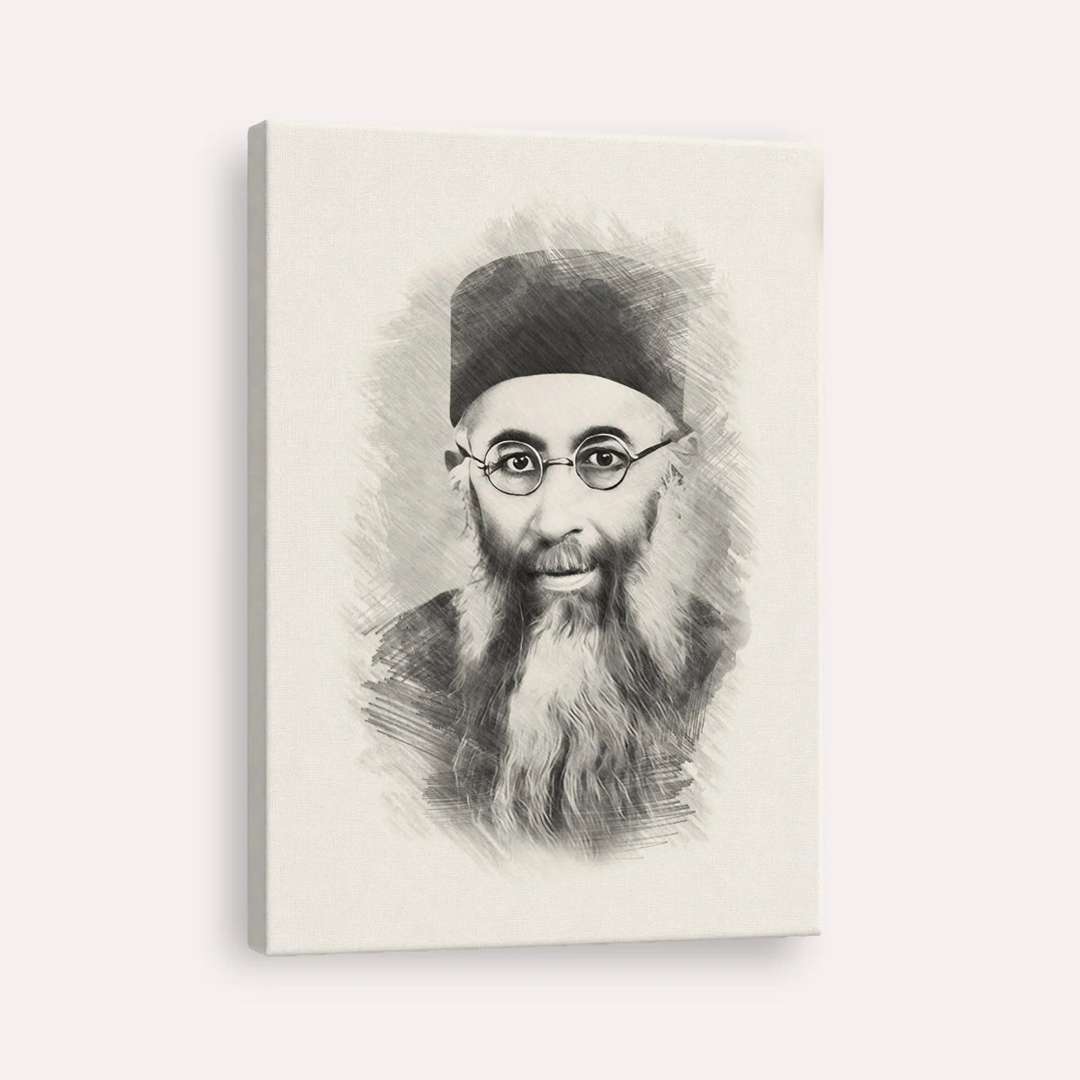 Rabbi Yaakov Ades – Black & White – Canvas Vertical | Jewish Wall Art, Gedolim Pictures