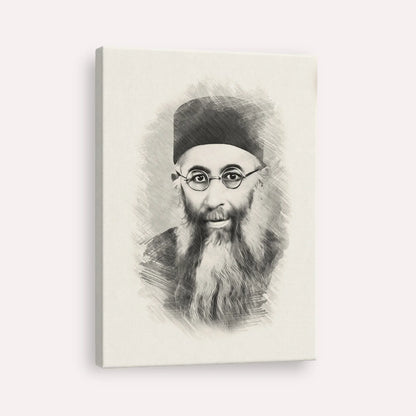 Rabbi Yaakov Ades – Black & White – Canvas Vertical | Jewish Wall Art, Gedolim Pictures