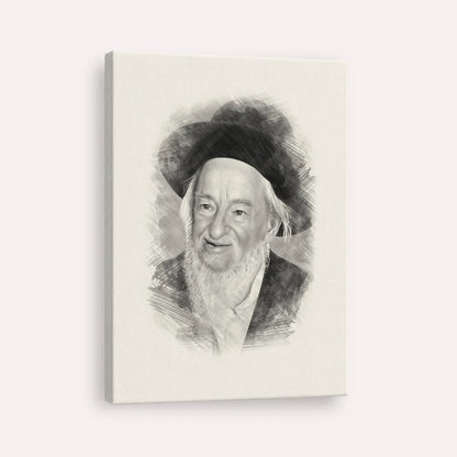 Rabbi Yaakov Galinsky – Black & White – Canvas Vertical | Jewish Wall Art, Gedolim Pictures