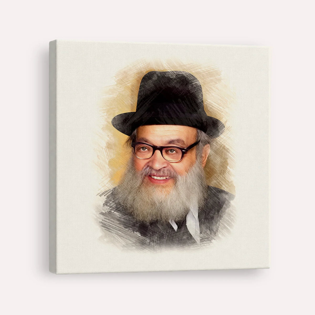 Rabbi Yaakov Kamenetsky – Canvas Square | Jewish Wall Art, Gedolim Pictures