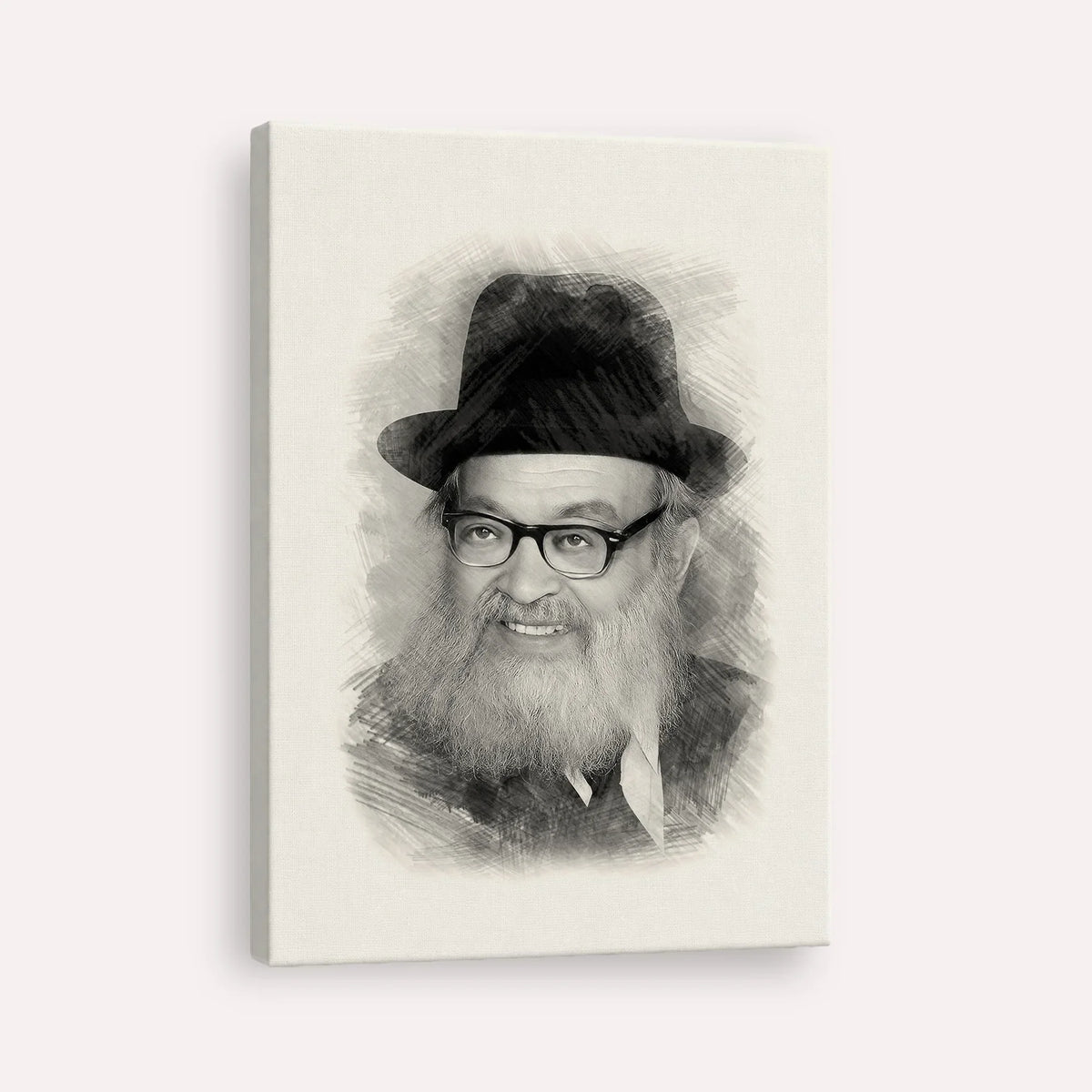 Rabbi Yaakov Kamenetsky – Black & White – Canvas Vertical | Jewish Wall Art, Gedolim Pictures