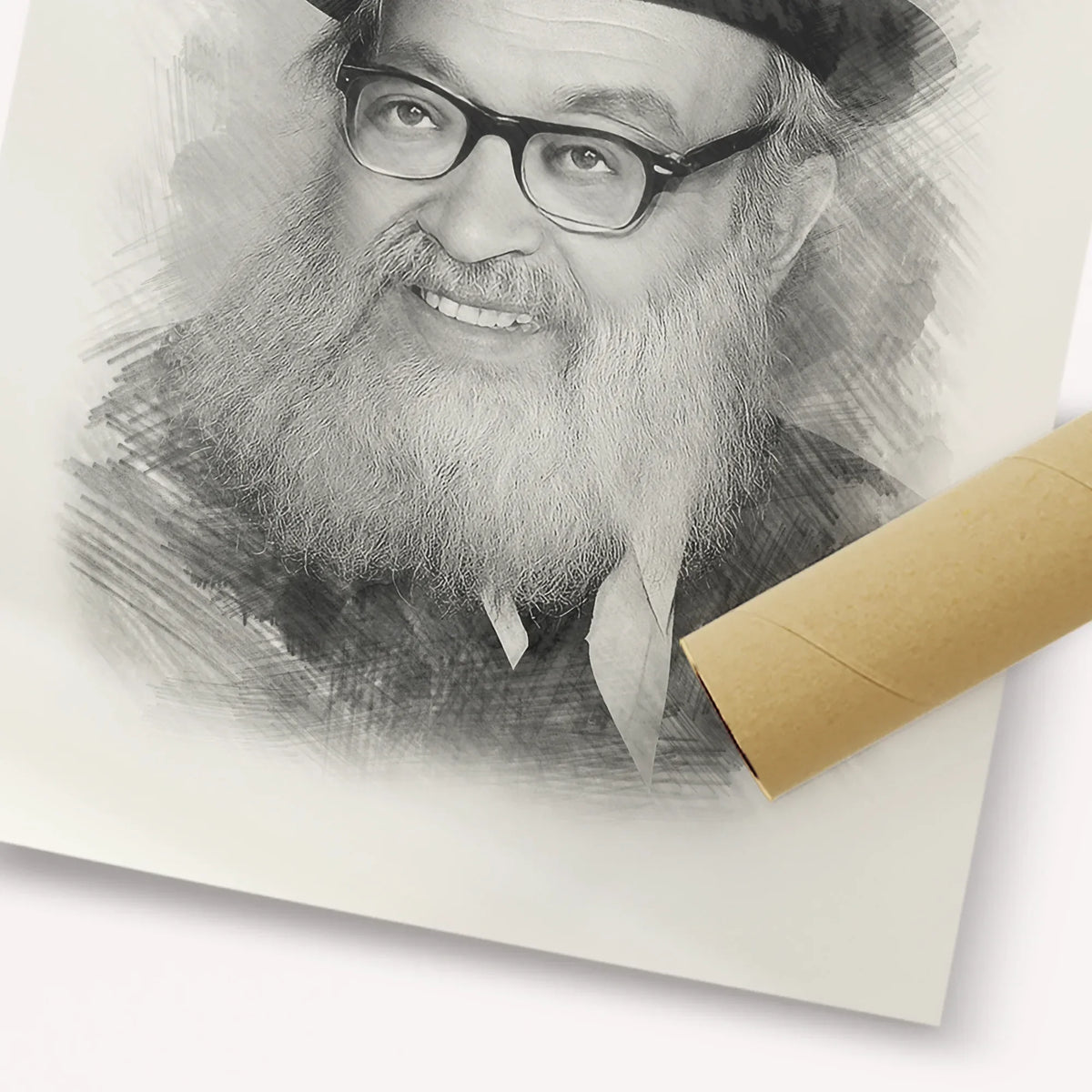 Rabbi Yaakov Kamenetsky – Black & White – Fine Art Print | Jewish Wall Art, Gedolim Pictures