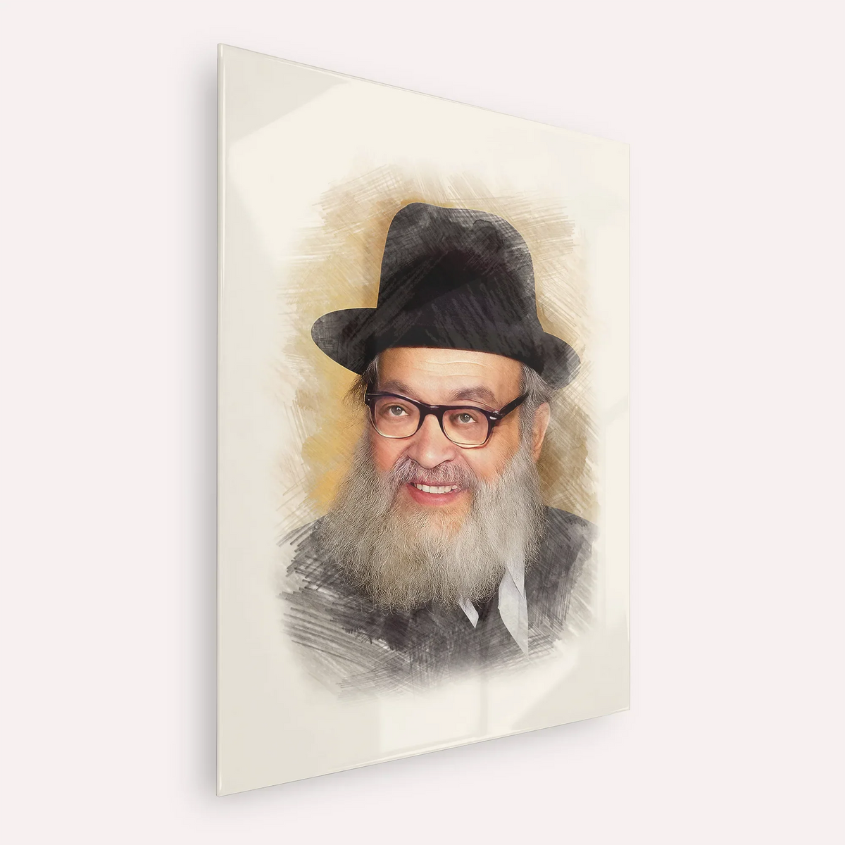 Rabbi Yaakov Kamenetsky – Acrylic Glass Vertical | Jewish Wall Art, Gedolim Pictures