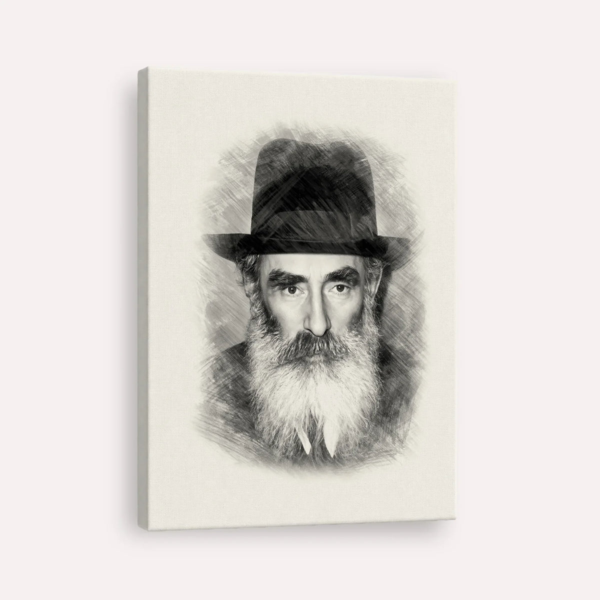 Rabbi Yechezkel Levenstein – Black & White – Canvas Vertical | Jewish Wall Art, Gedolim Pictures