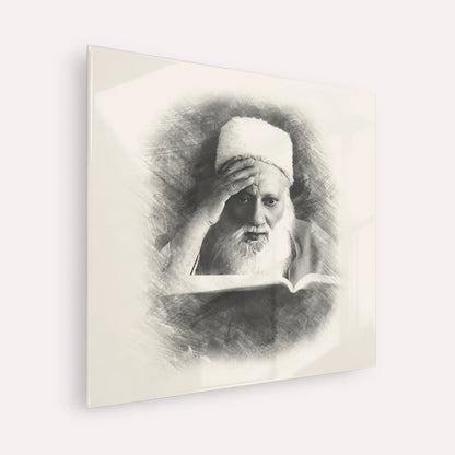 Rabbi Yehuda Fatiyah – Acrylic Glass Square | Jewish Wall Art, Gedolim Pictures