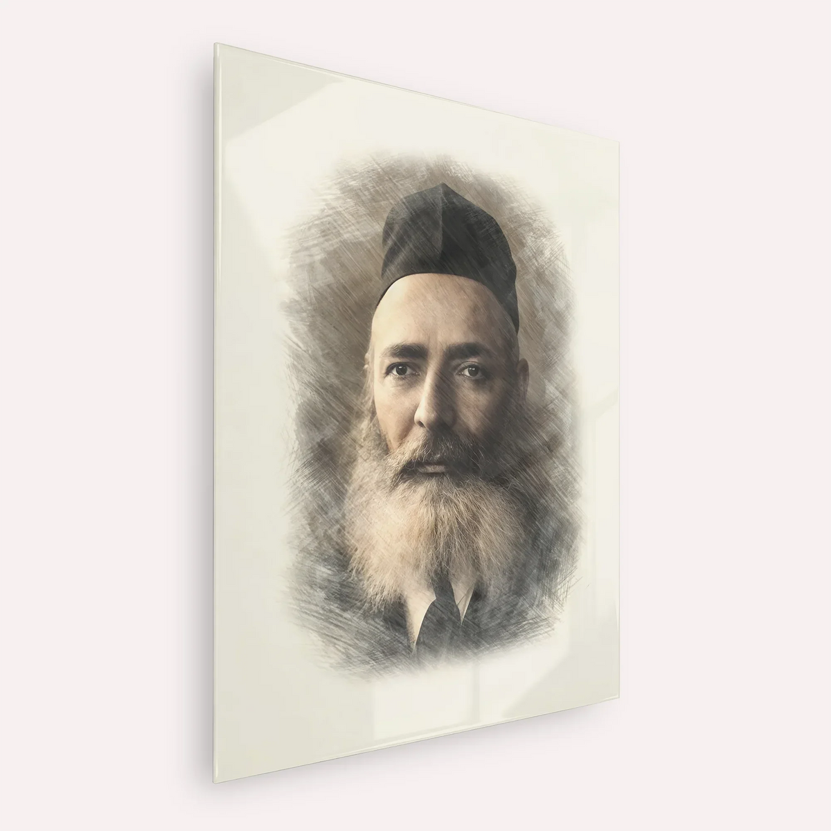 Rabbi Yeruchom Levovitz – Acrylic Glass Vertical | Jewish Wall Art, Gedolim Pictures