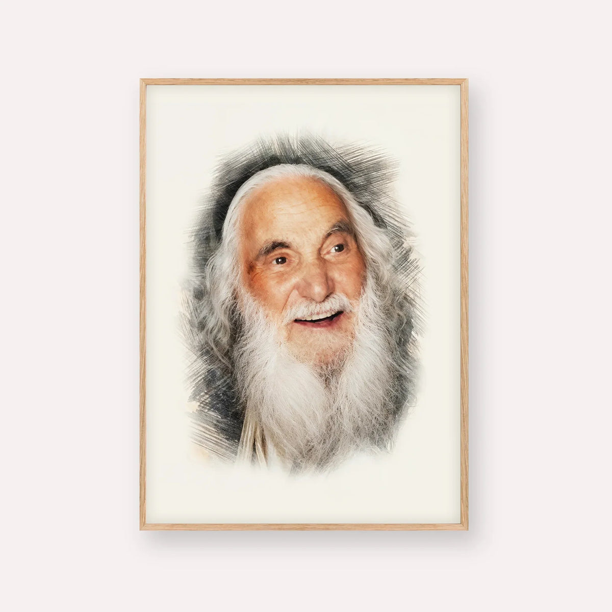 Rabbi Yisroel Dov Ber Odesser – Wood Frame Vertical | Jewish Wall Art, Gedolim Pictures
